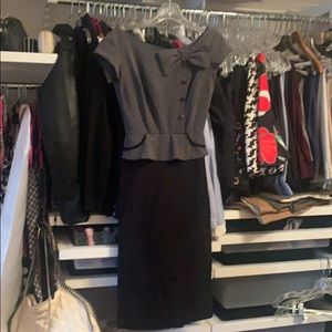 Adorable vintage grey/black dress.